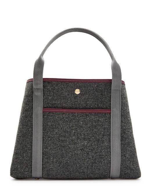 Rue de Verneuil Black Traversée M Pockets Whip Wool Tote Bag