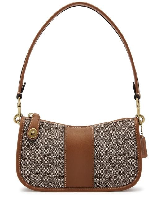 Coach leather swinger shoulder bag women's stores hotsell