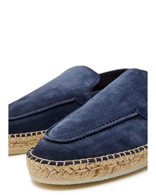 Aurélien Blue Beachside Suede Espadrille Loafers for men