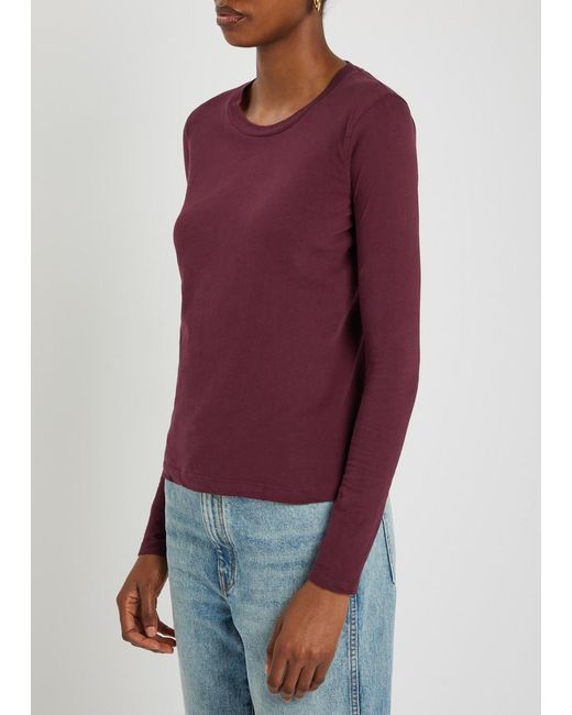 American Vintage Purple Gamipy Cotton T-Shirt