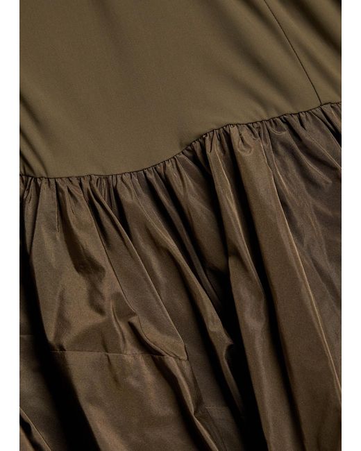 High Brown Audacious Stretch-Jersey And Shell Midi Dress