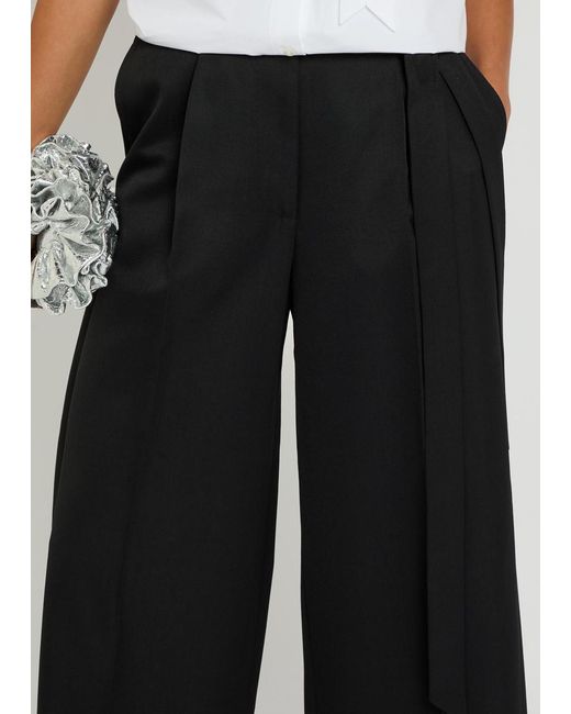 Simone Rocha Black Belted Wide-Leg Trousers
