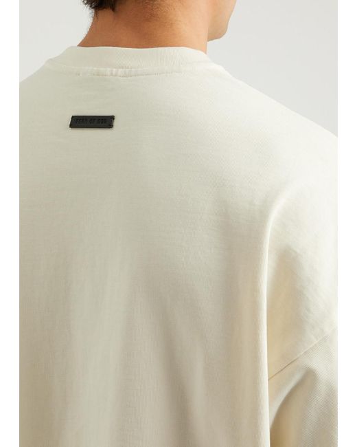 Fear Of God White Airbrush 8 Logo Cotton T-Shirt for men