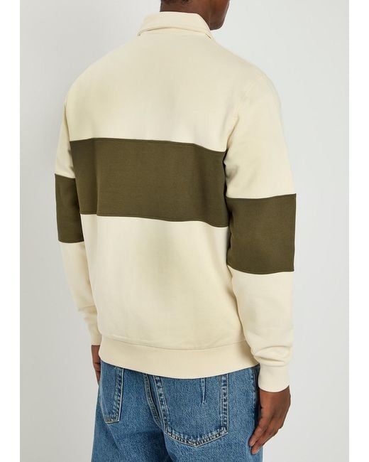Les Deux Natural Cory Cotton Half-Zip Sweatshirt for men