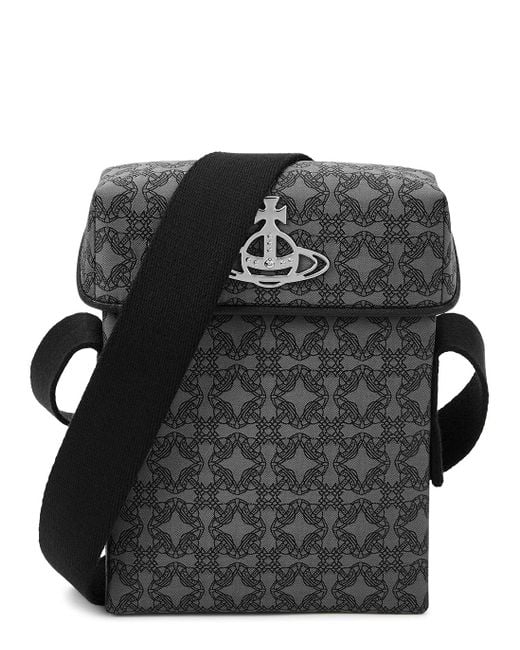 Vivienne Westwood Logojacquard Canvas Crossbody Bag in Black for Men