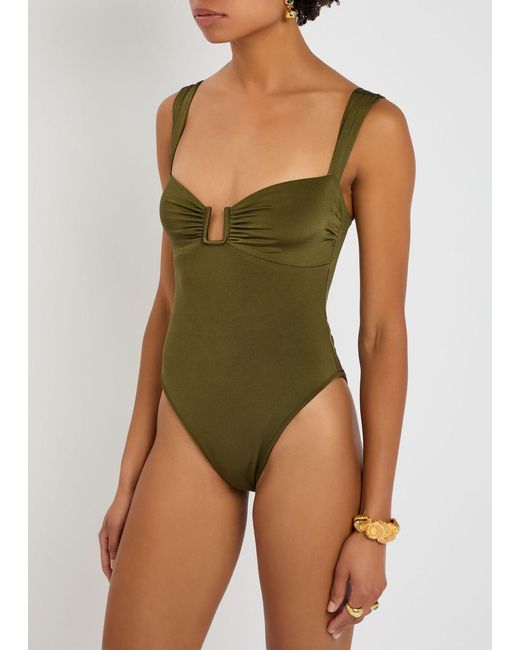 Away That Day Green Cannes Swimsuit