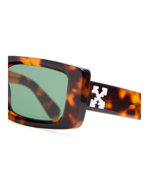 Off-White c/o Virgil Abloh Green Arthur Rectangle-Frame Sunglasses for men