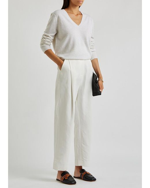 Vince White Weekend Cashmere Jumper