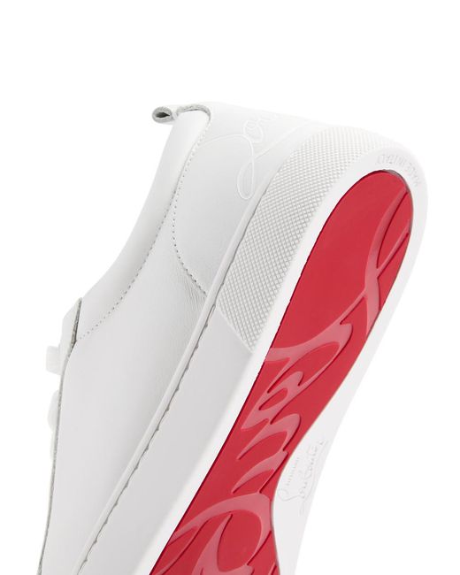 Christian Louboutin White Fun Louise Junior Leather Sneakers