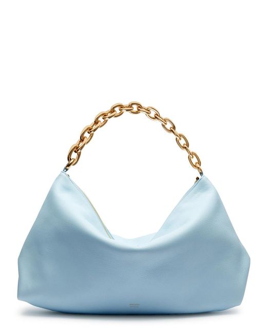 Khaite Blue Clara Leather Shoulder Bag