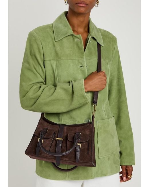 Mulberry Brown Roxanne Small Suede Cross-Body Bag