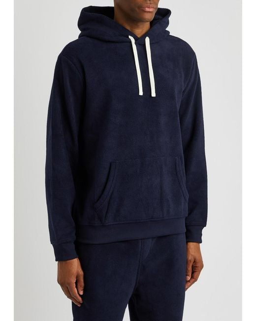 Polo Ralph Lauren Hooded Fleece Pyjama Top in Blue for Men Lyst