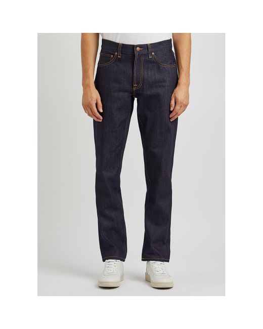 Nudie Jeans Blue Gritty Jackson Straight-Leg Jeans for men
