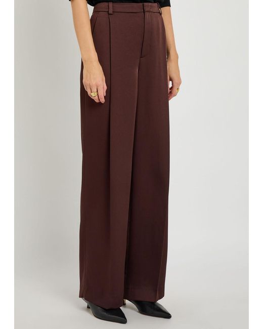 Vince Brown Wide-Leg Trousers