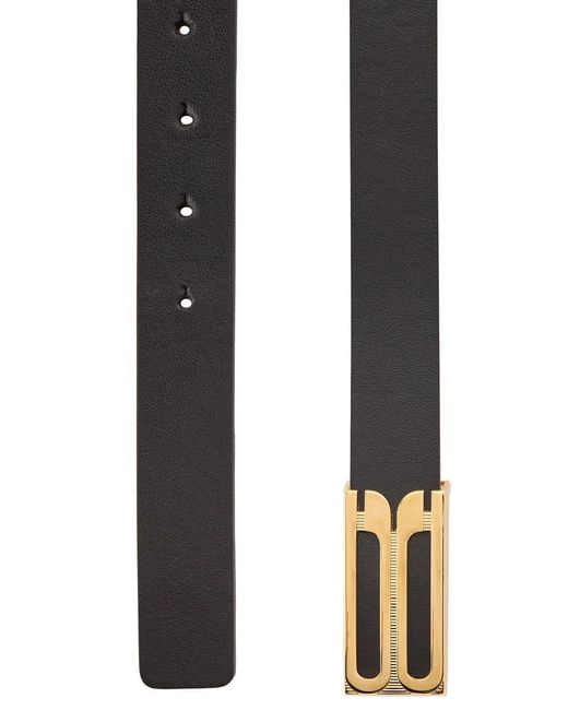 Victoria Beckham Black Frame Grained Leather Belt
