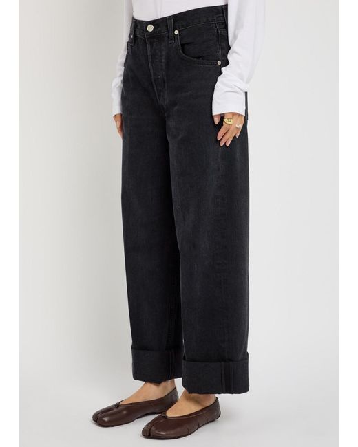 Citizens of Humanity Blue Ayla Baggy Cuffed Crop Jeans