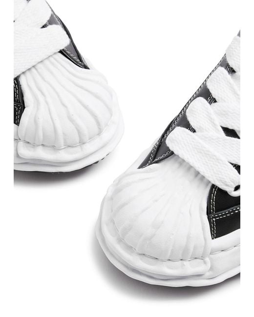 Maison Mihara Yasuhiro White Blakey Panelled Leather Sneakers for men