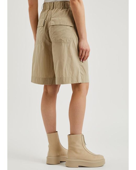 Moncler Natural Cotton-blend Shorts