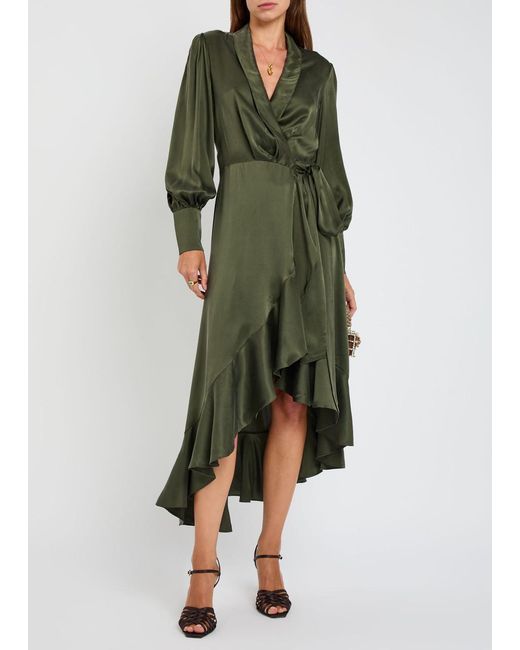 ZIMMERMANN SILK WRAP MIDI DRESS ZIMMERMANN SILK WRAP MIDI DRESS