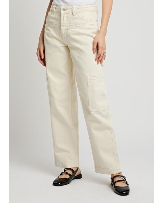Damson Madder Natural Drew Straight-Leg Cargo Jeans