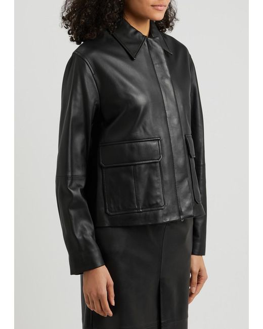 Vince Black Leather Jacket