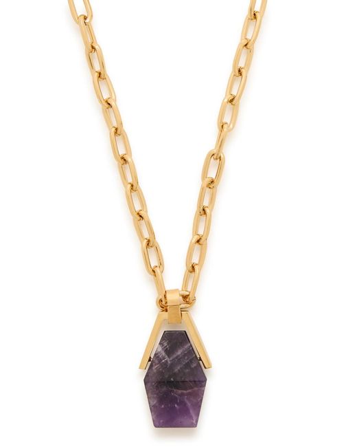 LaDoubleJ Metallic Portal Amethyst 24K-Plated Necklace
