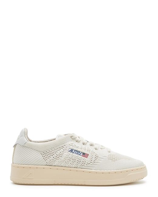 Autry White Medalist Easeknit Knitted Sneakers