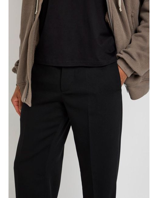 Rick Owens Black Dietrich Straight-Leg Wool Trousers for men
