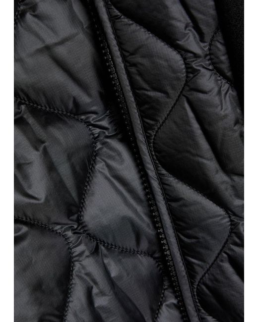 Moncler Black Avoine Panelled Wool And Shell Jacket for men