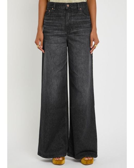 Chloé Gray Wide-Leg Jeans