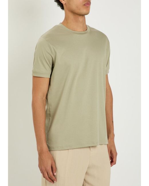 Raith Green Crew-Neck Cotton T-Shirt for men