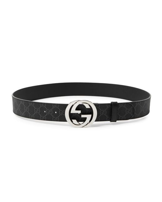 Gucci Black gg Monogrammed Belt for men