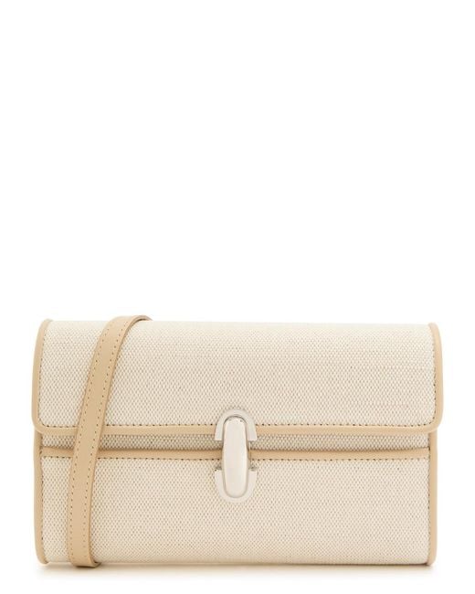 SAVETTE Natural Symmetry Canvas And Leather Mini Bag