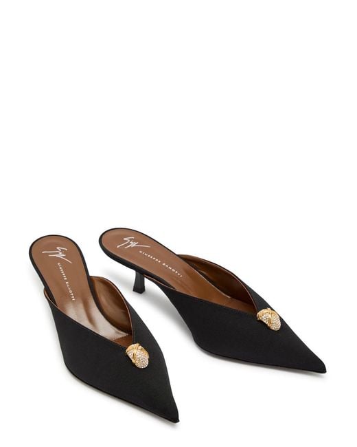 Giuseppe Zanotti White Raquel 50 Crystal-Embellished Woven Mules