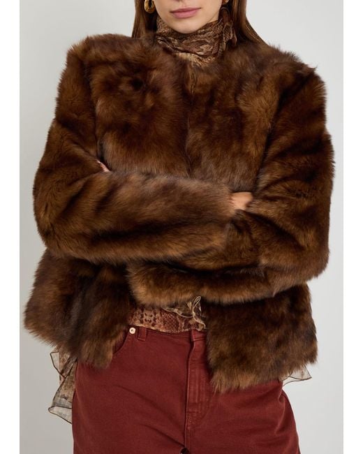 Zimmermann Brown Hypnotic Shearling Jacket