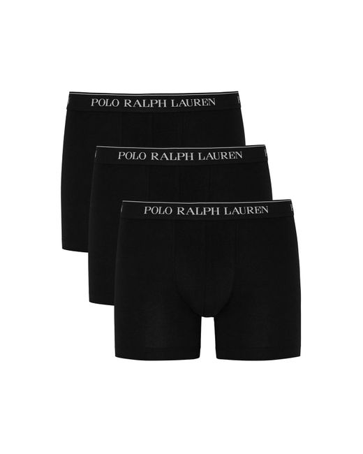 Polo Ralph Lauren Black Stretch-Cotton Boxer Briefs for men