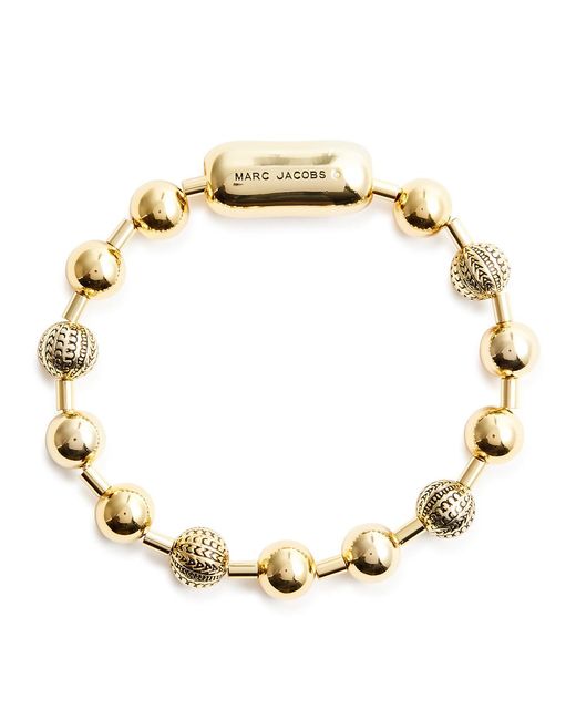 Marc Jacobs Metallic The Monogram Ball Chain Bracelet