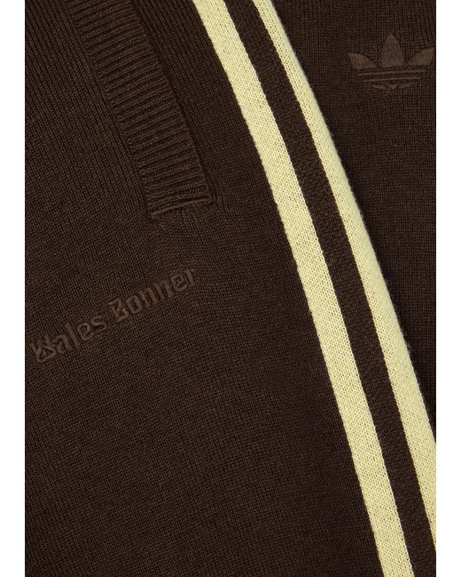 Adidas Brown X Wales Bonner Striped Knitted Sweatpants