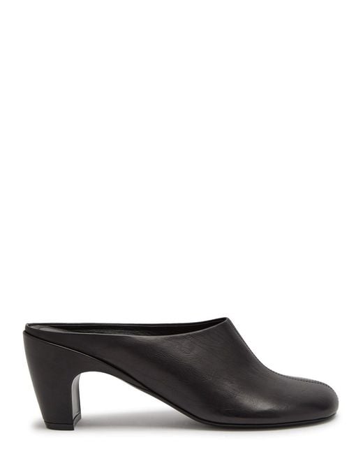 Dries Van Noten Black 65 Round-Toe Leather Pumps