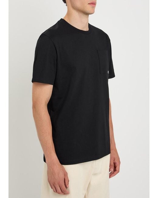 Loewe Black Logo-Embroidered Cotton T-Shirt for men