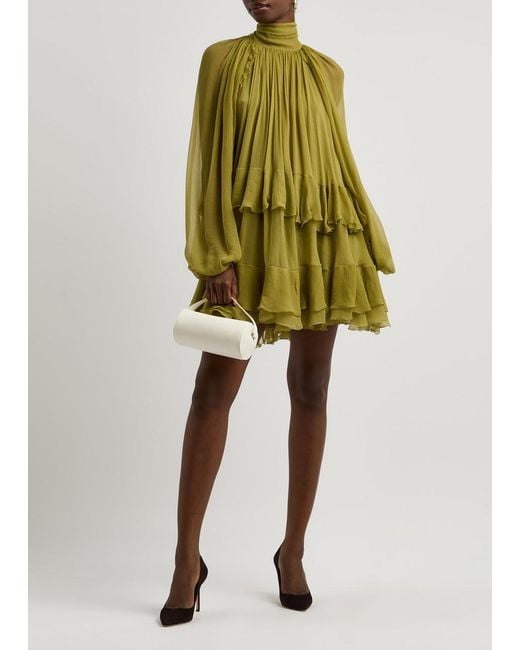 Jimmy Choo Brown Pointed Suede Mid-Heel Pumps