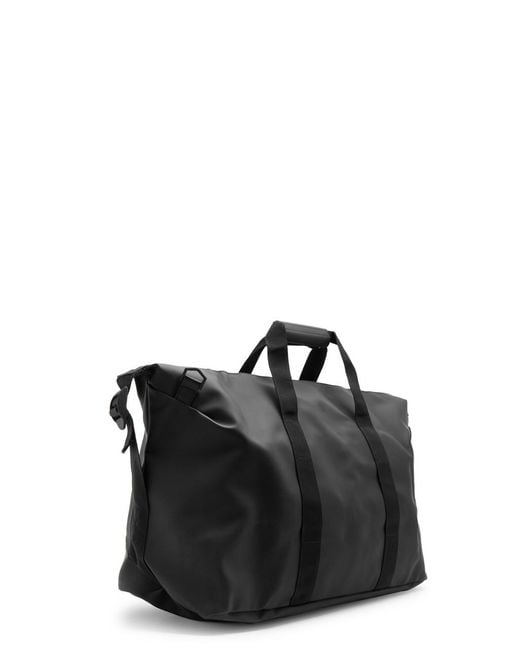Rains Black Hilo Rubberised Holdall