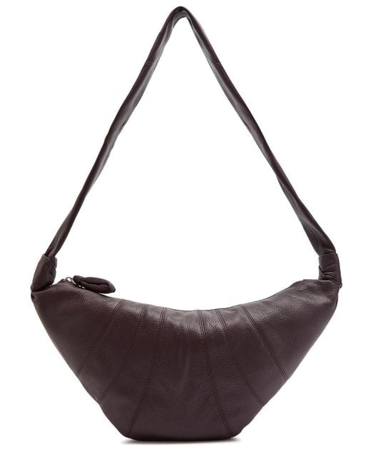 Lemaire Brown Croissant Medium Grained Leather Shoulder Bag
