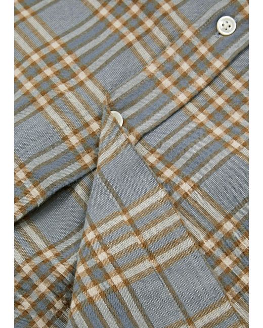 Nudie Jeans Gray Filip Checked Flannel Shirt for men
