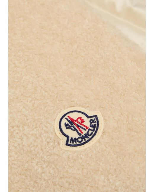 Moncler Natural Quilted Teddy Scarf