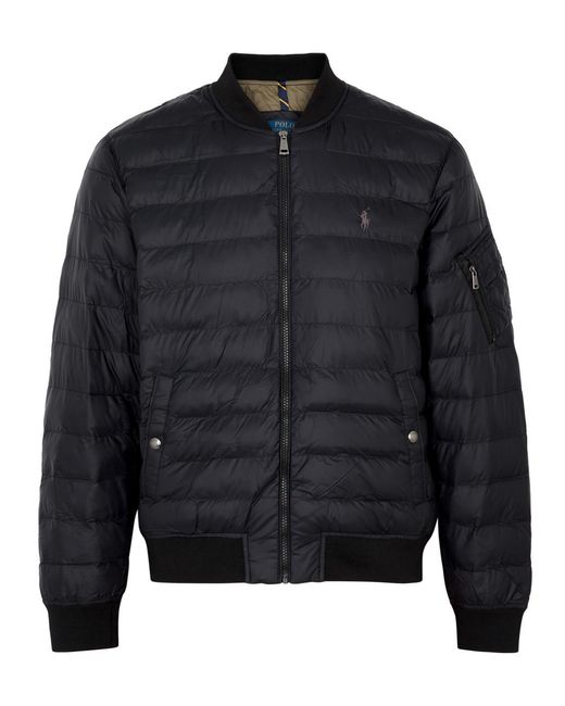 Polo Ralph Lauren Blue Logo-embroidered Quilted Shell Jacket for men