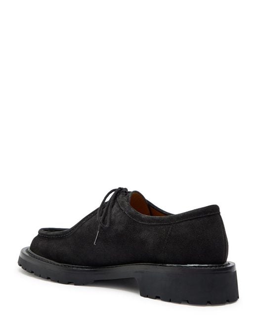 LEGRES Black Suede Derby Shoes
