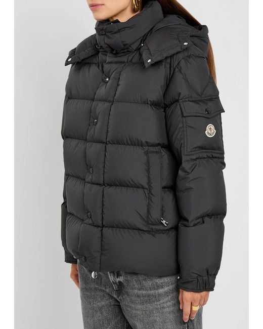 Moncler Black Maya 70 Hooded Quilted Shell Jacket