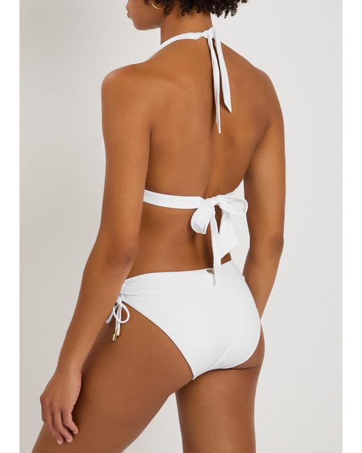 Max Mara White Ariella Halterneck Bikini Top
