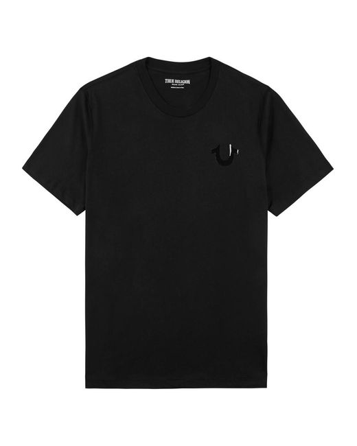 True Religion Black Logo-print Cotton T-shirt for men